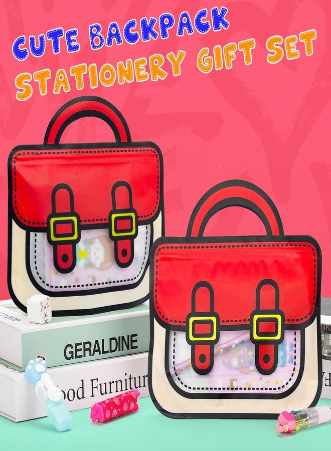 في جراسب مجموعة أدوات مكتبية للأطفال من VGRASSP مكونة من 5 قطع مع حقيبة يد مزودة بسحاب، قلم رصاص، ممحاة، مبراة، مسطرة، ودفتر ملاحظات - هدية عيد ميلاد - متعددة الألوان (عبوة من 12 قطعة) - Image 2